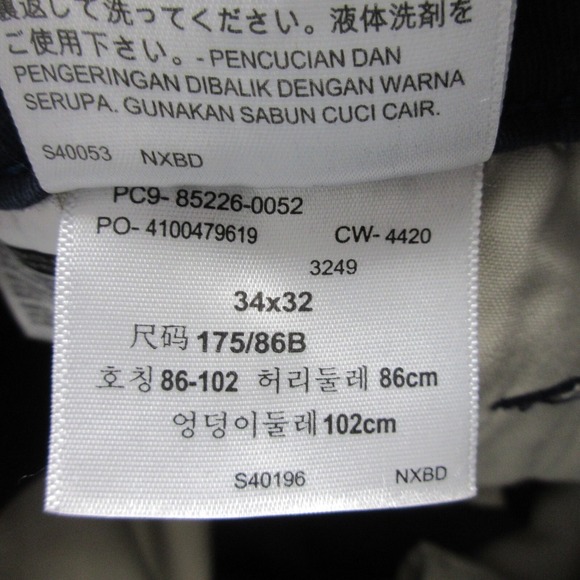 Levi's XX Chino Standard Taper Men's Pants 34 x 32 Blue Cotton Blend Stretch 518 - Picture 7 of 13